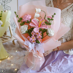 Hand-Woven Home Decorate Fake Flowers Bouquet